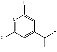 2-Chloro-4-(difluoromethyl)-6-fluoropyridine 化学構造式