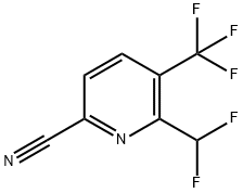 6-Cyano-2-(difluoromethyl)-3-(trifluoromethyl)pyridine Struktur