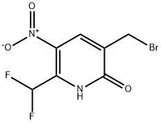 3-(Bromomethyl)-6-(difluoromethyl)-2-hydroxy-5-nitropyridine,1805205-53-1,结构式