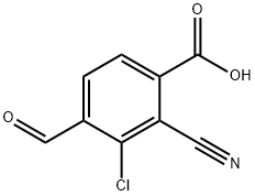 3-Chloro-2-cyano-4-formylbenzoic acid Structure