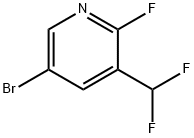 Pyridine, 5-bromo-3-(difluoromethyl)-2-fluoro- Struktur