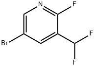 Pyridine, 5-bromo-3-(difluoromethyl)-2-fluoro- Structure