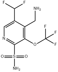 4-(Aminomethyl)-5-(difluoromethyl)-3-(trifluoromethoxy)pyridine-2-sulfonamide Struktur