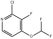 2-chloro-4-(difluoromethoxy)-3-fluoropyridine Struktur