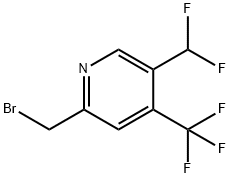 2-(Bromomethyl)-5-(difluoromethyl)-4-(trifluoromethyl)pyridine,1805227-52-4,结构式