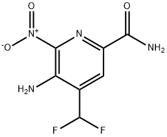 3-Amino-4-(difluoromethyl)-2-nitropyridine-6-carboxamide Struktur