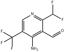 4-Amino-2-(difluoromethyl)-5-(trifluoromethyl)pyridine-3-carboxaldehyde 结构式