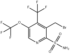 3-(Bromomethyl)-5-(trifluoromethoxy)-4-(trifluoromethyl)pyridine-2-sulfonamide Structure