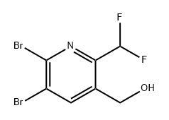 3-Pyridinemethanol, 5,6-dibromo-2-(difluoromethyl)- Struktur