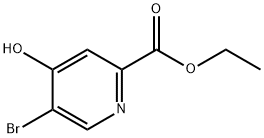 2-Pyridinecarboxylic acid, 5-bromo-4-hydroxy-, ethyl ester Struktur