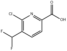 6-氯-5-(二氟甲基)吡啶甲酸, 1805273-95-3, 结构式