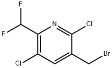3-(Bromomethyl)-2,5-dichloro-6-(difluoromethyl)pyridine,1805281-78-0,结构式