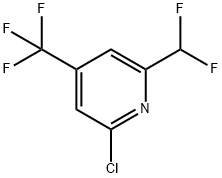2-Chloro-6-(difluoromethyl)-4-(trifluoromethyl)pyridine Struktur