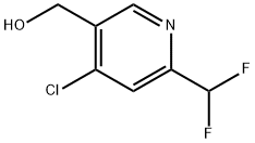 3-Pyridinemethanol, 4-chloro-6-(difluoromethyl)- 化学構造式