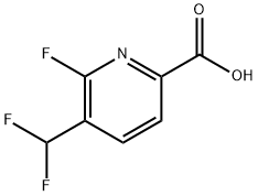2-Pyridinecarboxylic acid, 5-(difluoromethyl)-6-fluoro- Structure