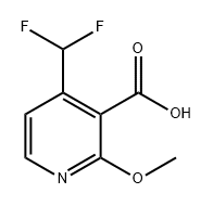 3-Pyridinecarboxylic acid, 4-(difluoromethyl)-2-methoxy- Structure