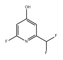 4-Pyridinol, 2-(difluoromethyl)-6-fluoro- Structure