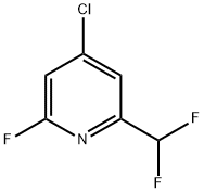 4-Chloro-2-(difluoromethyl)-6-fluoropyridine Structure