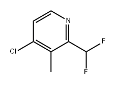 Pyridine, 4-chloro-2-(difluoromethyl)-3-methyl- Structure