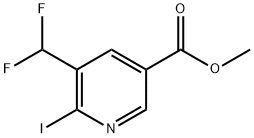Methyl 3-(difluoromethyl)-2-iodopyridine-5-carboxylate Struktur