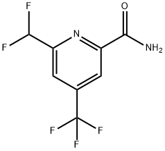 2-(Difluoromethyl)-4-(trifluoromethyl)pyridine-6-carboxamide,1805318-39-1,结构式