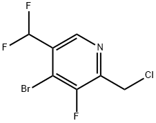 4-Bromo-2-(chloromethyl)-5-(difluoromethyl)-3-fluoropyridine 结构式