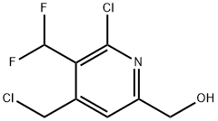 2-Chloro-4-(chloromethyl)-3-(difluoromethyl)pyridine-6-methanol|