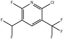 2-Chloro-5-(difluoromethyl)-6-fluoro-3-(trifluoromethyl)pyridine Struktur