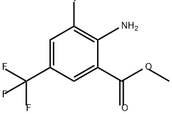 2-氨基-3-氟-5-(三氟甲基)苯甲酸甲酯 结构式