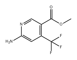 3-Pyridinecarboxylic acid, 6-amino-4-(trifluoromethyl)-, methyl ester Struktur