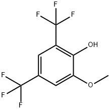 Phenol, 2-methoxy-4,6-bis(trifluoromethyl)- Struktur
