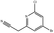 2-(4-溴-6-氯吡啶-2-基)乙腈,1805410-03-0,结构式