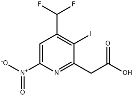 4-(Difluoromethyl)-3-iodo-6-nitropyridine-2-acetic acid 结构式