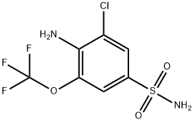 4-Amino-3-chloro-5-(trifluoromethoxy)benzenesulfonamide 结构式