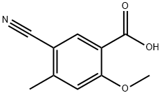 Benzoic acid, 5-cyano-2-methoxy-4-methyl- Struktur