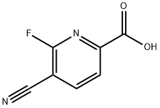 2-Pyridinecarboxylic acid, 5-cyano-6-fluoro- Struktur