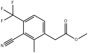 Methyl 3-cyano-2-methyl-4-(trifluoromethyl)phenylacetate Structure