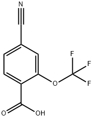Benzoic acid, 4-cyano-2-(trifluoromethoxy)- Structure