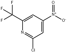 Pyridine, 2-chloro-4-nitro-6-(trifluoromethyl)- Structure