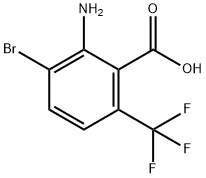 2-Amino-3-bromo-6-(trifluoromethyl)benzoic acid Structure