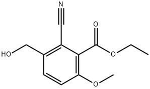 Ethyl 2-cyano-3-hydroxymethyl-6-methoxybenzoate 结构式