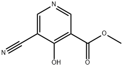 3-Pyridinecarboxylic acid, 5-cyano-4-hydroxy-, methyl ester Struktur