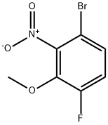 Benzene, 1-bromo-4-fluoro-3-methoxy-2-nitro- 化学構造式