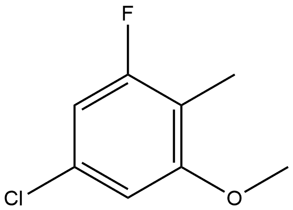 5-Chloro-1-fluoro-3-methoxy-2-methylbenzene 化学構造式