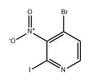 Pyridine, 4-bromo-2-iodo-3-nitro- Structure