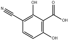3-Cyano-2,6-dihydroxybenzoic acid Structure