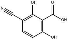 3-Cyano-2,6-dihydroxybenzoic acid Struktur