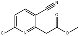 2-Pyridineacetic acid, 6-chloro-3-cyano-, methyl ester Structure