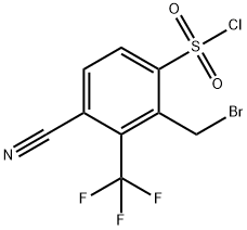 2-Bromomethyl-4-cyano-3-(trifluoromethyl)benzenesulfonylchloride,1805540-86-6,结构式
