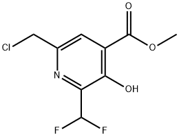 Methyl 6-(chloromethyl)-2-(difluoromethyl)-3-hydroxypyridine-4-carboxylate,1805542-26-0,结构式